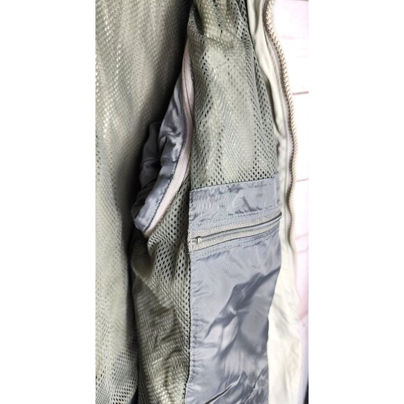 Columbia Sportswear Beige Safari Utility Jacket Multi-Pocket Pop-Out Hood - Picture 15 of 16